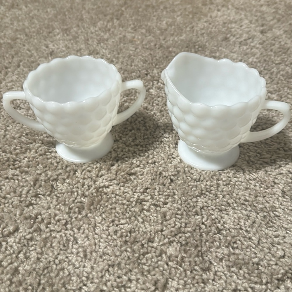 Vintage Anchor Hocking Sugar & Creamer